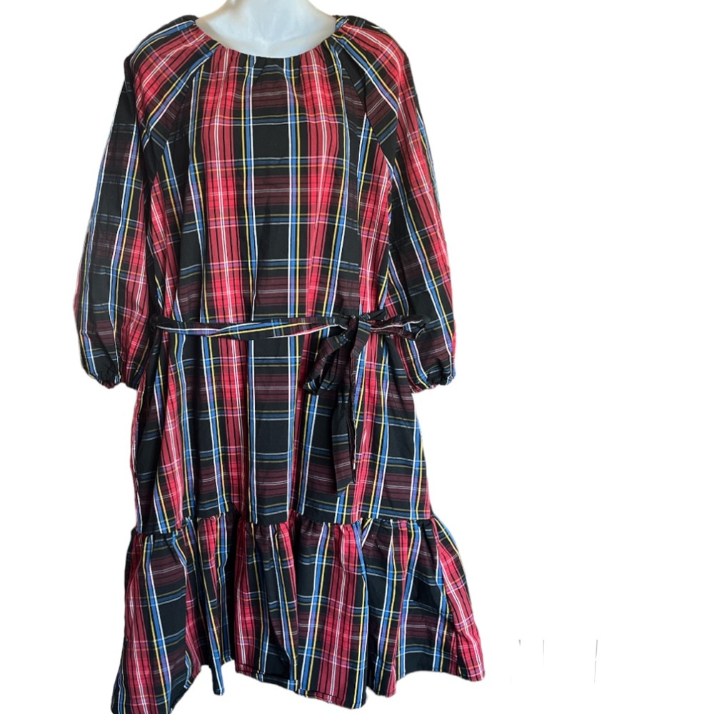 Draper James RSVP Women’s Plaid Holiday Dress size XL - Picture 5 of 14